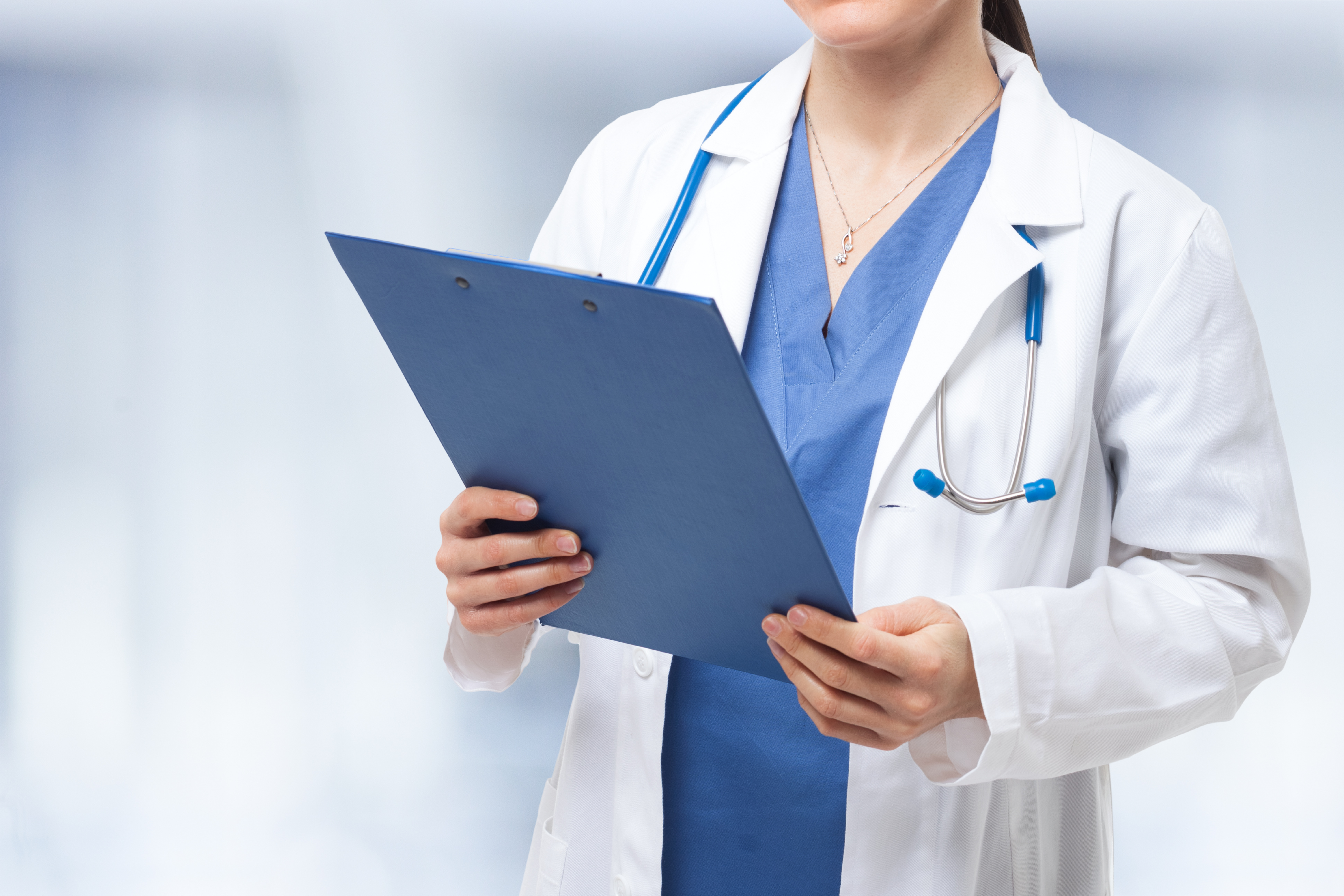 Doctor with clipboard